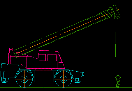 mobile crane cad drawing